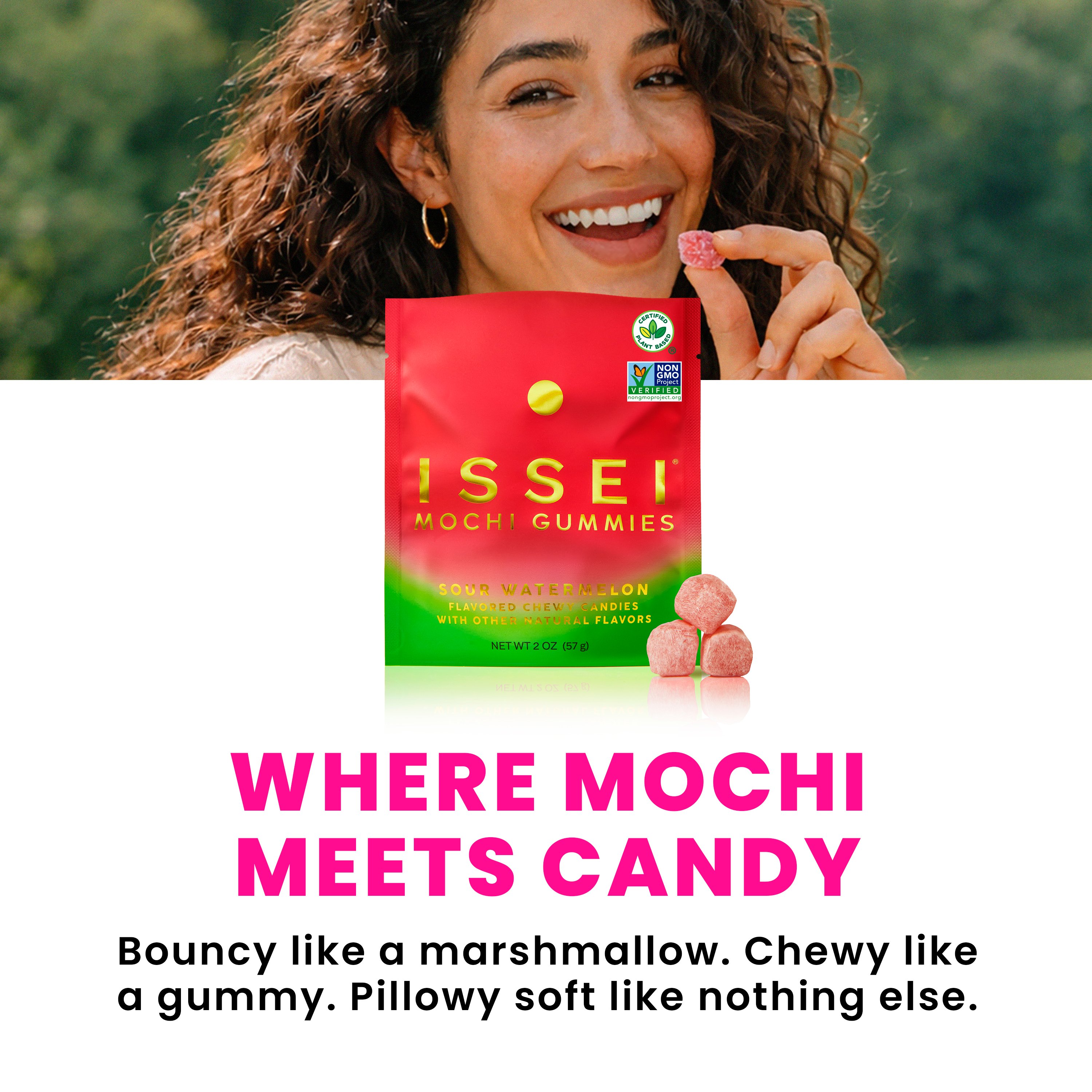 [3flavors] Issei Sour Watermelon Mochi Gummies 2 oz.(57 g) detail 9