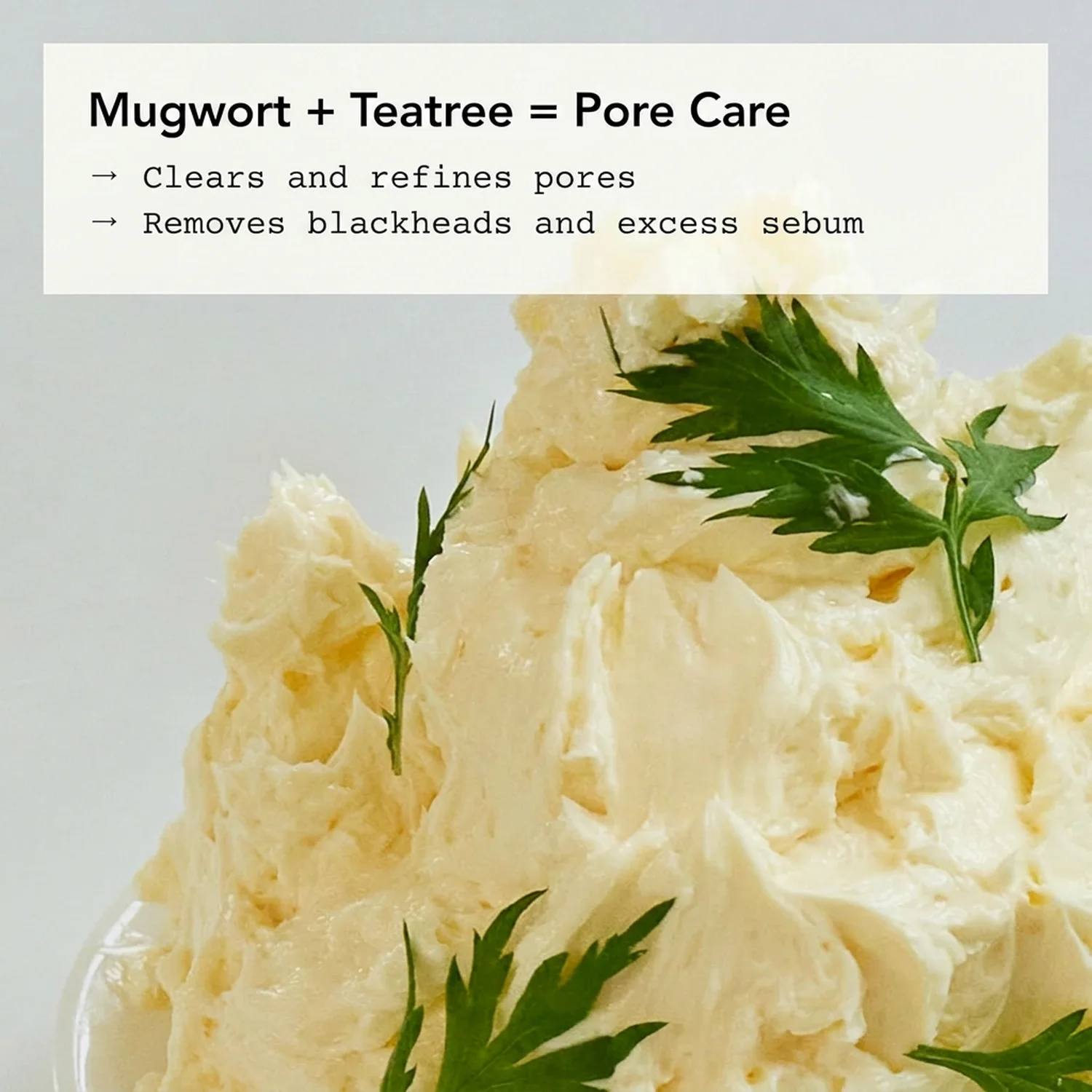Whipped Mugwort Tea Tree Face Mask Cleanser + Madecassoside 4.5 oz.(130g) detail 6