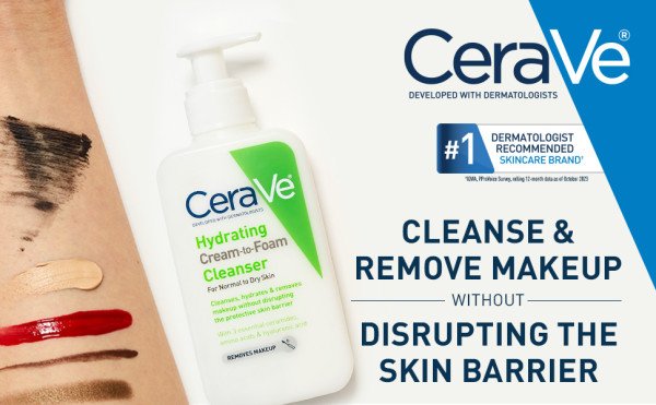 CeraVe Hydrating Cream-to-foam Cleanser 12 fl. oz.(355ml) detail 2
