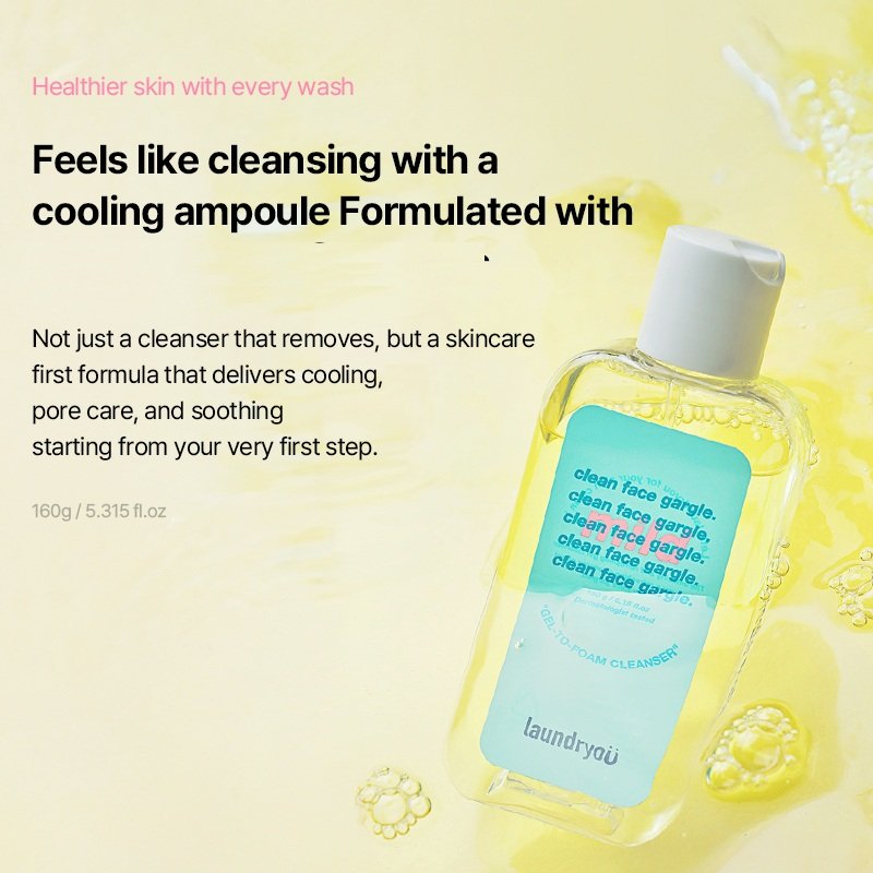 laundryou Clean Face Gargle Gel-to-foam Cleanser Mild 5.64 oz.(160g) detail 1