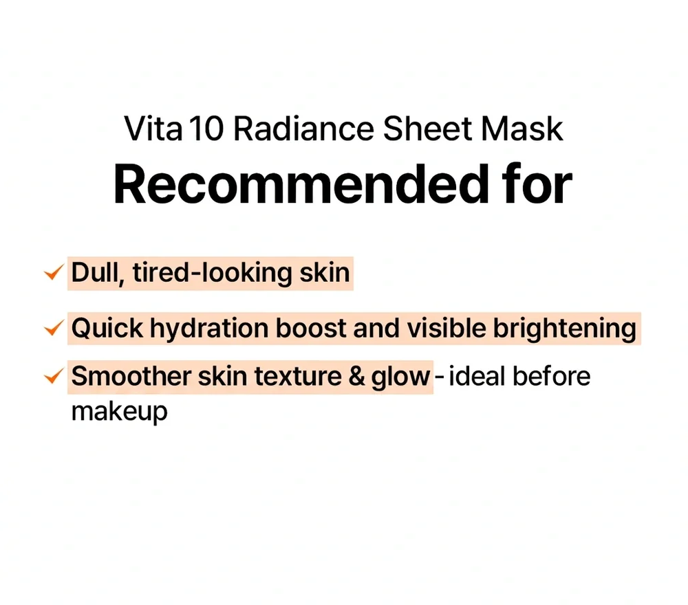 Dear Klairs Vita 10 Radiance Sheet Mask 0.84 fl. oz.(25ml) detail 2