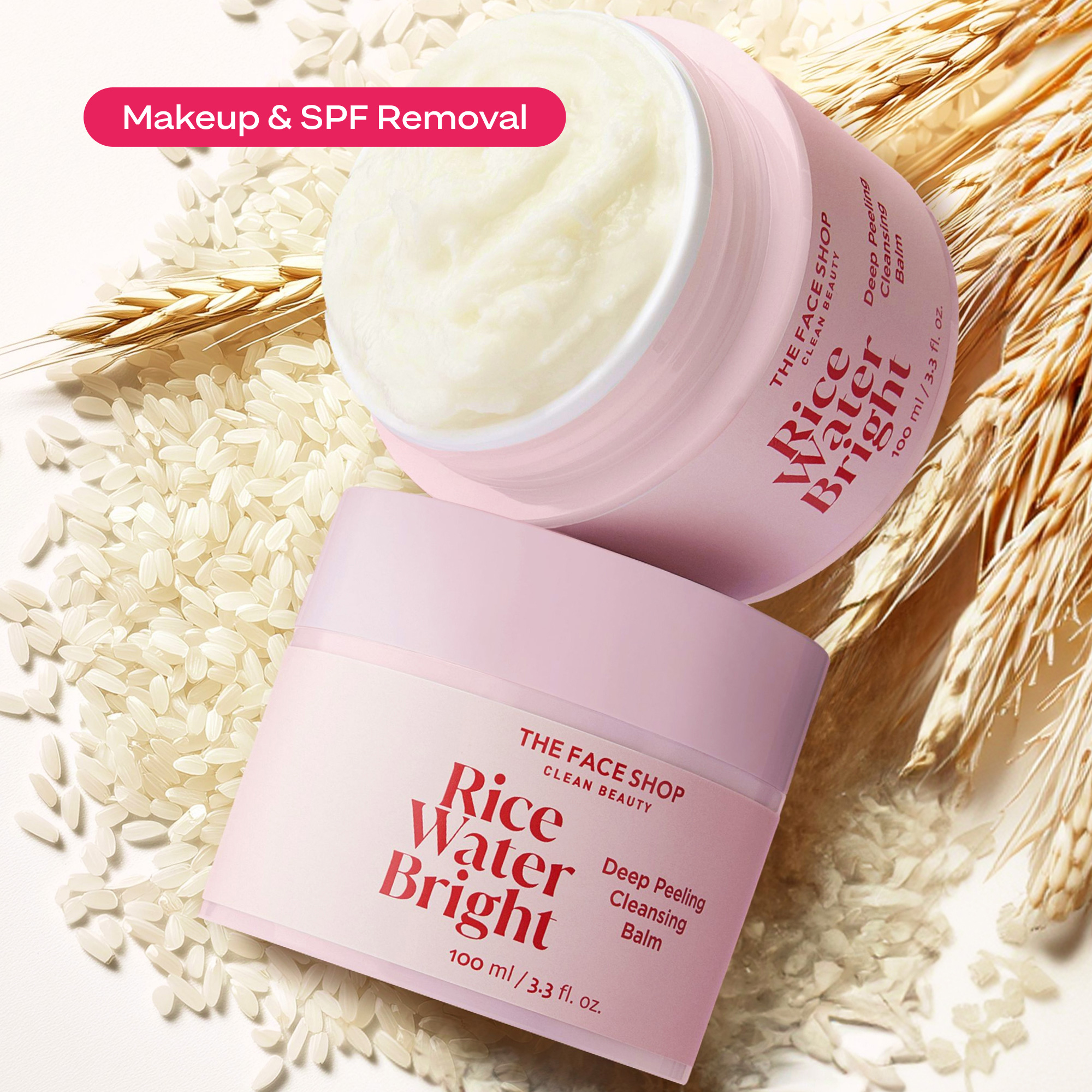 THE FACE SHOP Rice Water Bright Deep Peeling Cleansing Balm 3.3 fl. oz.(100ml) - Image 3 of 3