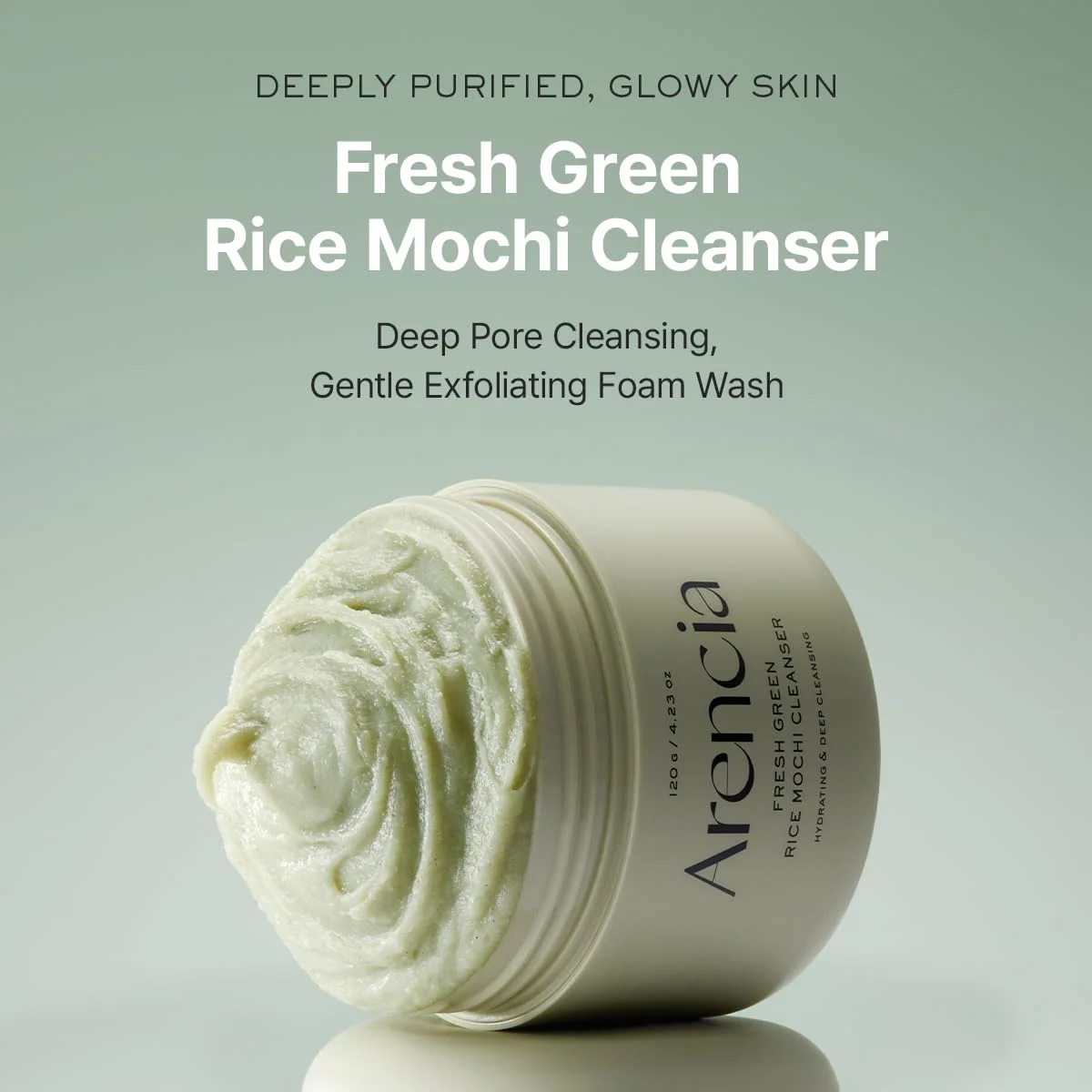 Arencia Fresh Green Rice Mochi Cleanser 4.23 oz.(120g) detail 1