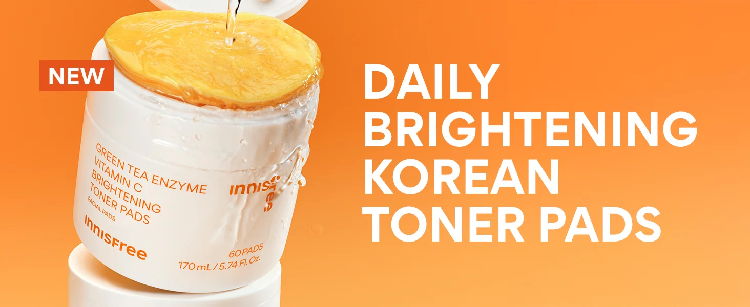 innisfree Green Tea Enzyme Vitamin C Brightening Toner Pads 20ct 2.02 fl. oz.(60ml) detail 1