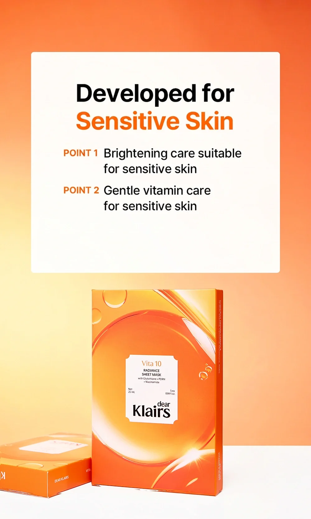 Dear Klairs Vita 10 Radiance Sheet Mask 0.84 fl. oz.(25ml) x 5ea detail 14