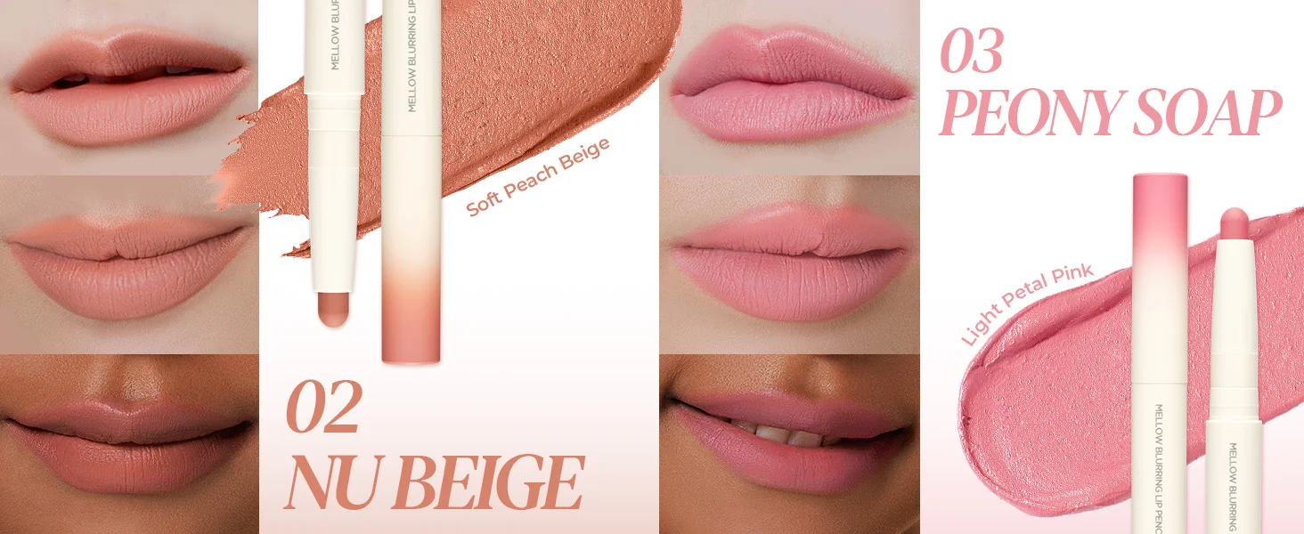 [4colors] Holika Holika Mellow Blurring Lip Pencil 0.04 oz.(1.3g) detail 3