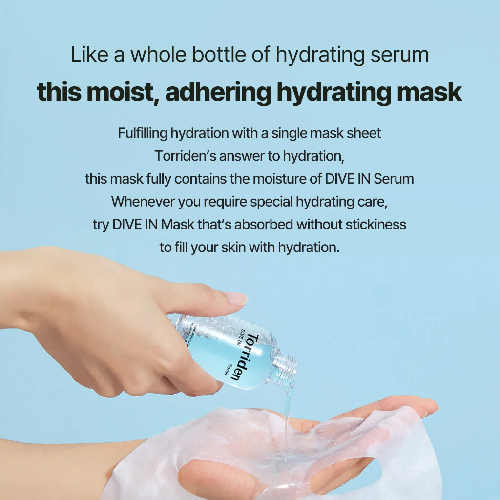 Torriden Dive-in Low Moleculular Hyaluronic Acid Mask Sheet 1ct 0.91 fl. oz.(27ml) detail 2
