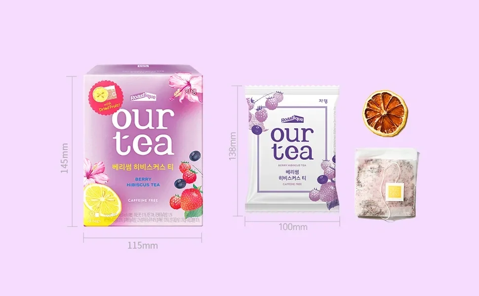 JARDIN Roastique Our Tea Berry Hibiscus Tea 0.52 oz.(14.8g) x8 detail 4