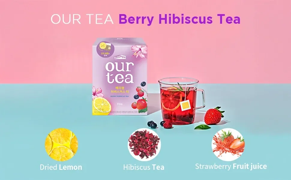 JARDIN Roastique Our Tea Berry Hibiscus Tea 0.52 oz.(14.8g) x8 detail 1