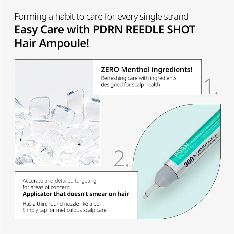 VT PDRN Reedle Shot Hair Ampoule 300dl Gift Set 0.50 fl. oz.(15ml) detail 2