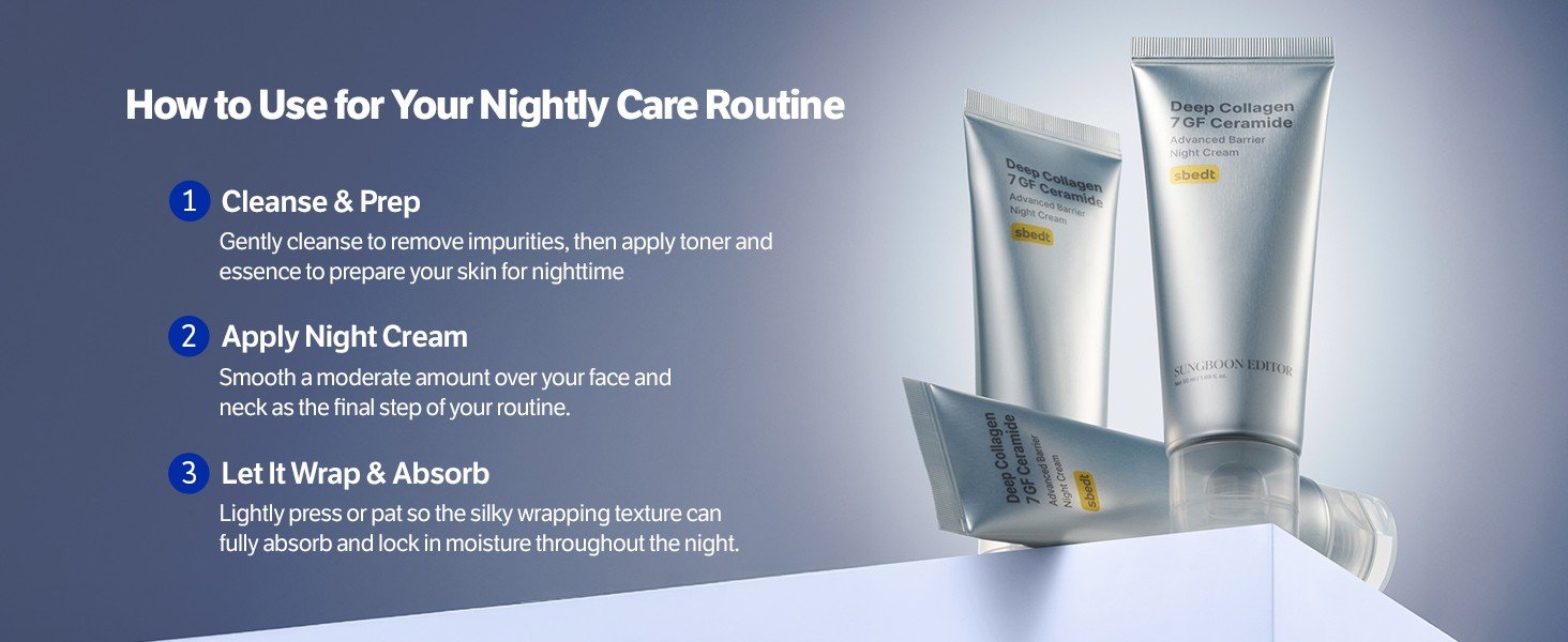 SUNGBOON EDITOR Deep Collagen 7 Gf Ceramide Advanced Barrier Night Cream 1.69 fl. oz.(50ml) detail 3