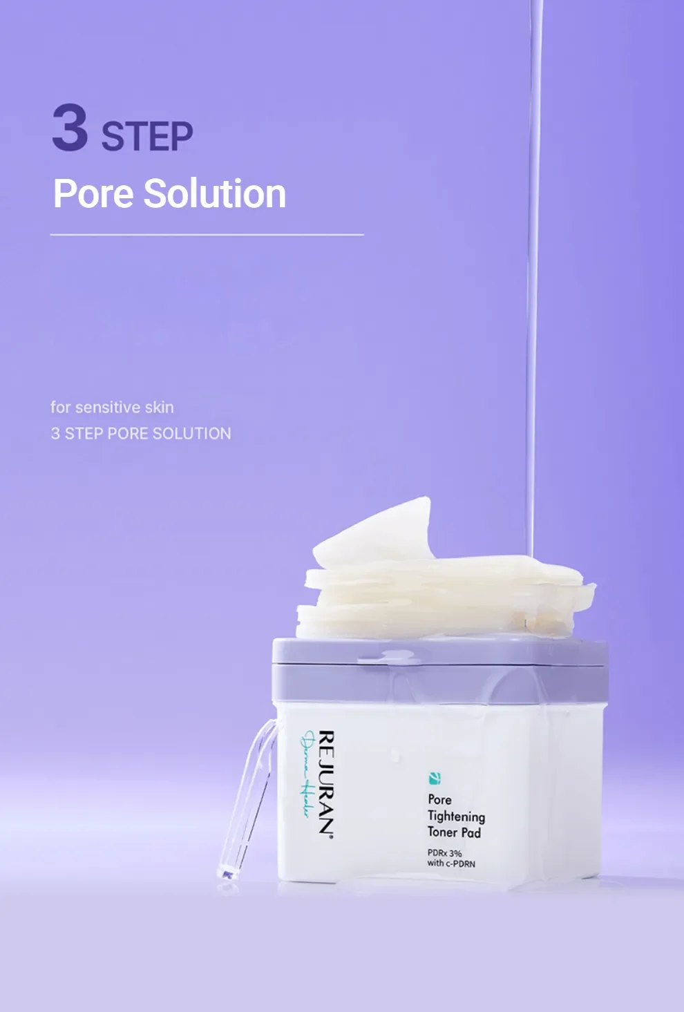 REJURAN Pore Tightening Toner Pad 7.43 fl. oz.(220ml) 60pads detail 1