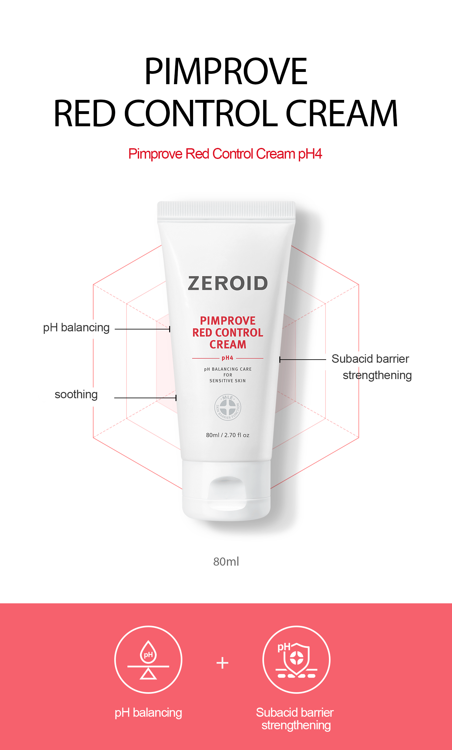 Zeroid Pimprove Red Control Cream pH4 2.71 fl. oz.(80ml) | OLIVE