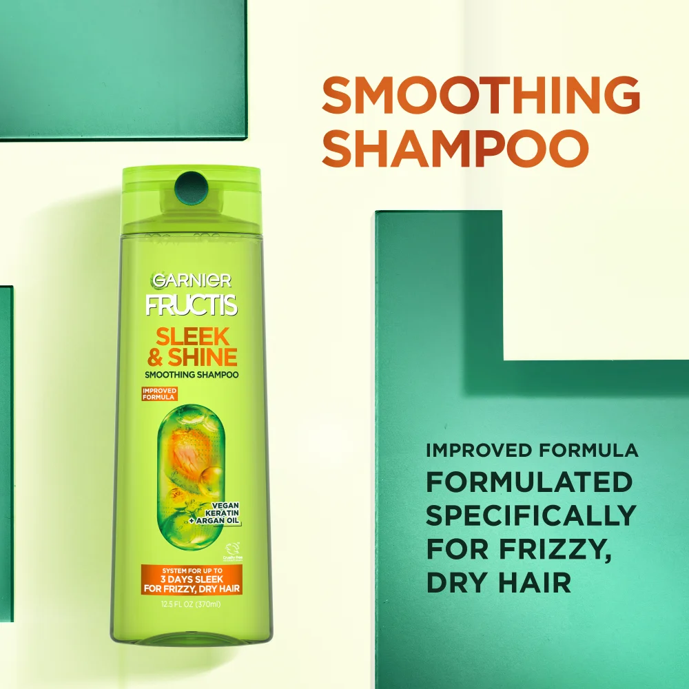 Garnier Fructis Sleek & Shine Smoothing Shampoo For Frizzy, Dry Hair 12.5 fl. oz.(370ml) detail 2