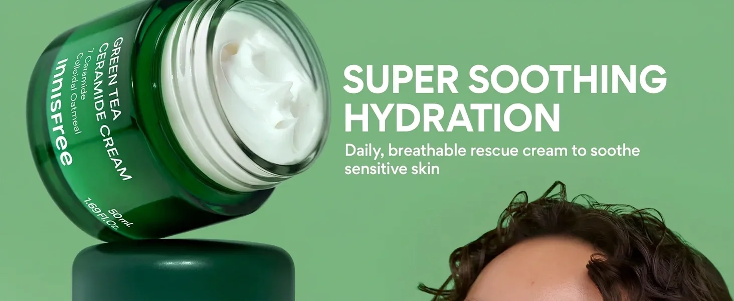 innisfree Green Tea Cermaide Cream 1.69 oz.(50ml) detail 1