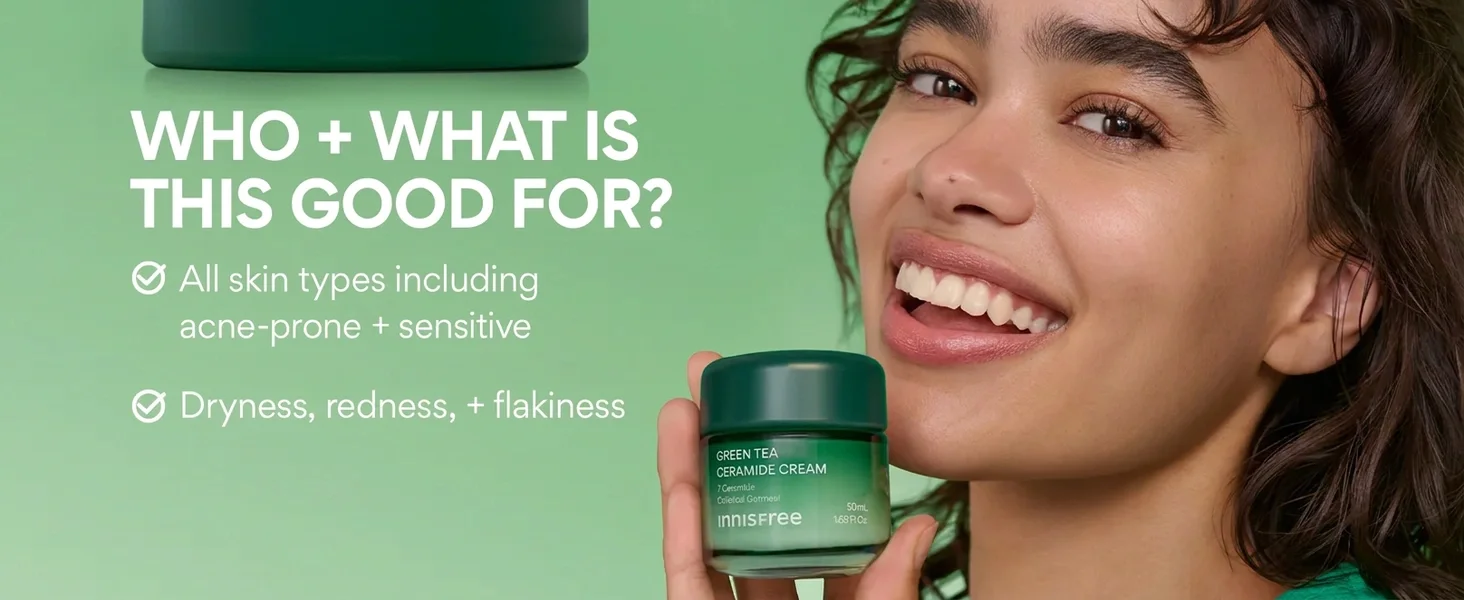 innisfree Green Tea Cermaide Cream 1.69 oz.(50ml) detail 2