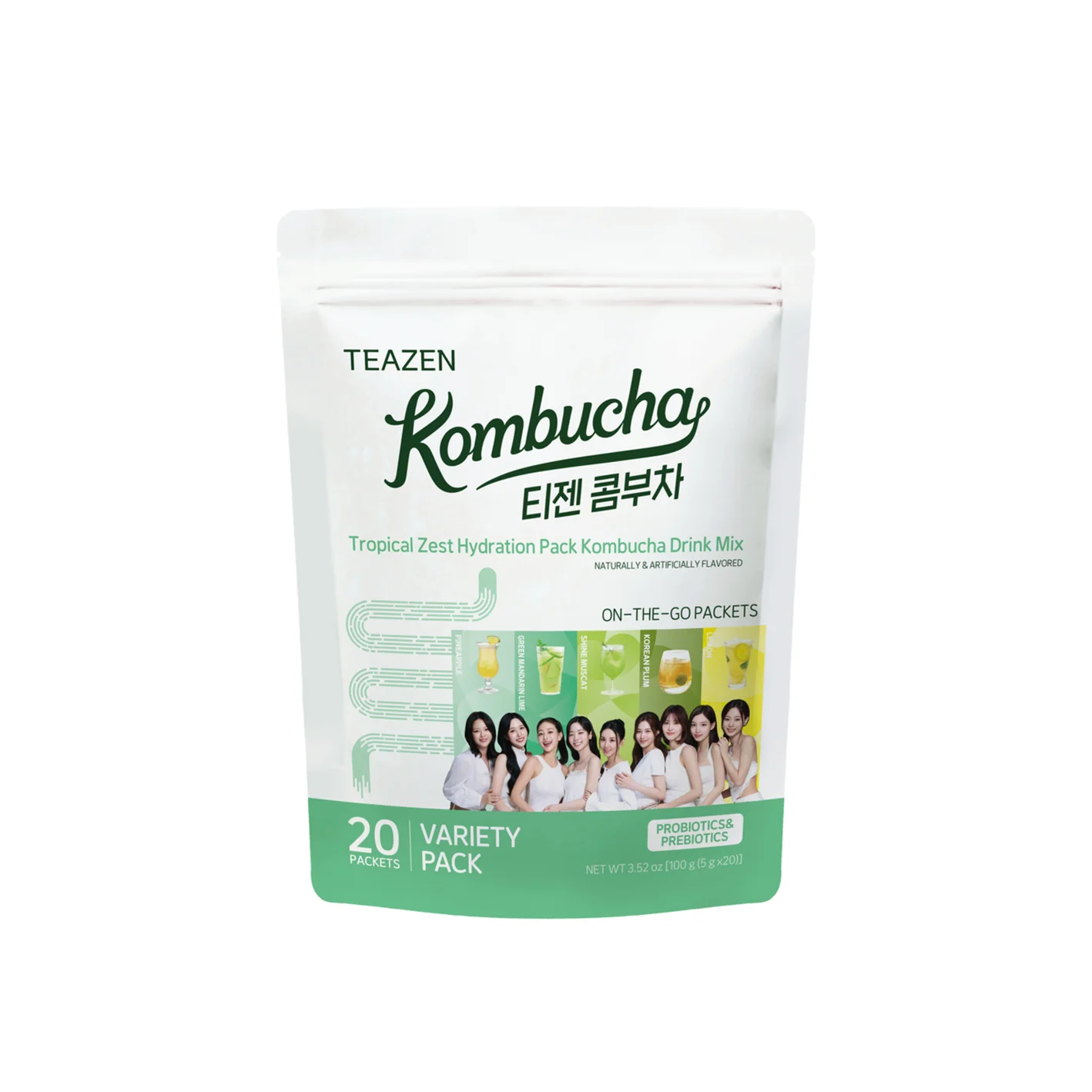 Teazen Kombucha Variety Pack Tropical Zest 0.18 oz.(5g) x 20ea detail 1