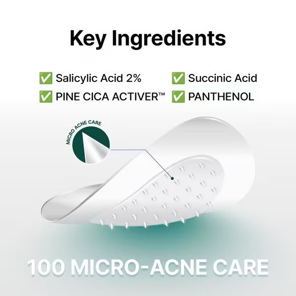 ROUND LAB Pine Calming Cica Acne Micro Spot Patch 9 Patches detail 1