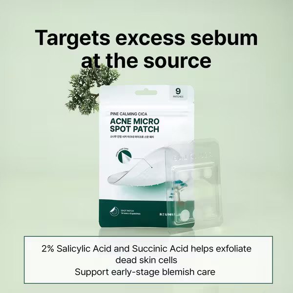 ROUND LAB Pine Calming Cica Acne Micro Spot Patch 9 Patches detail 2