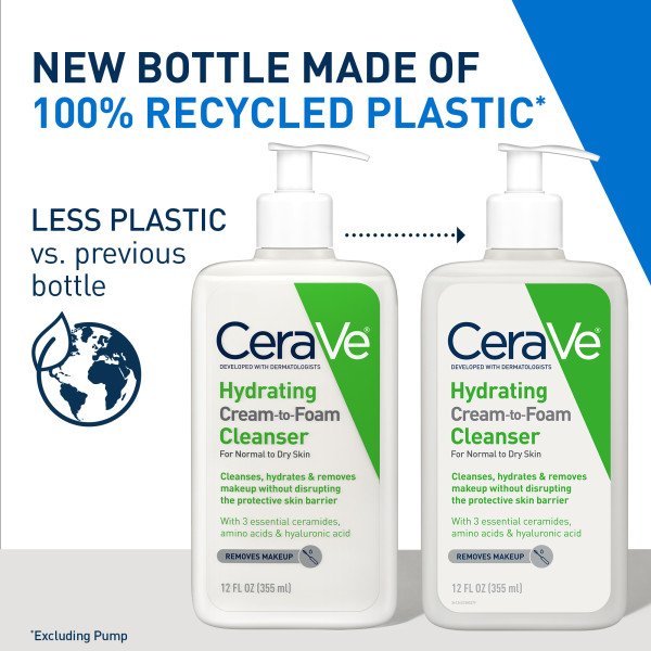 CeraVe Hydrating Cream-to-foam Cleanser 12 fl. oz.(355ml) detail 1