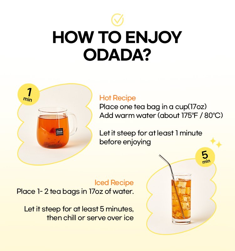 ODADA Heart Warm Tea 0.07 oz.(2g) x 24ea detail 5