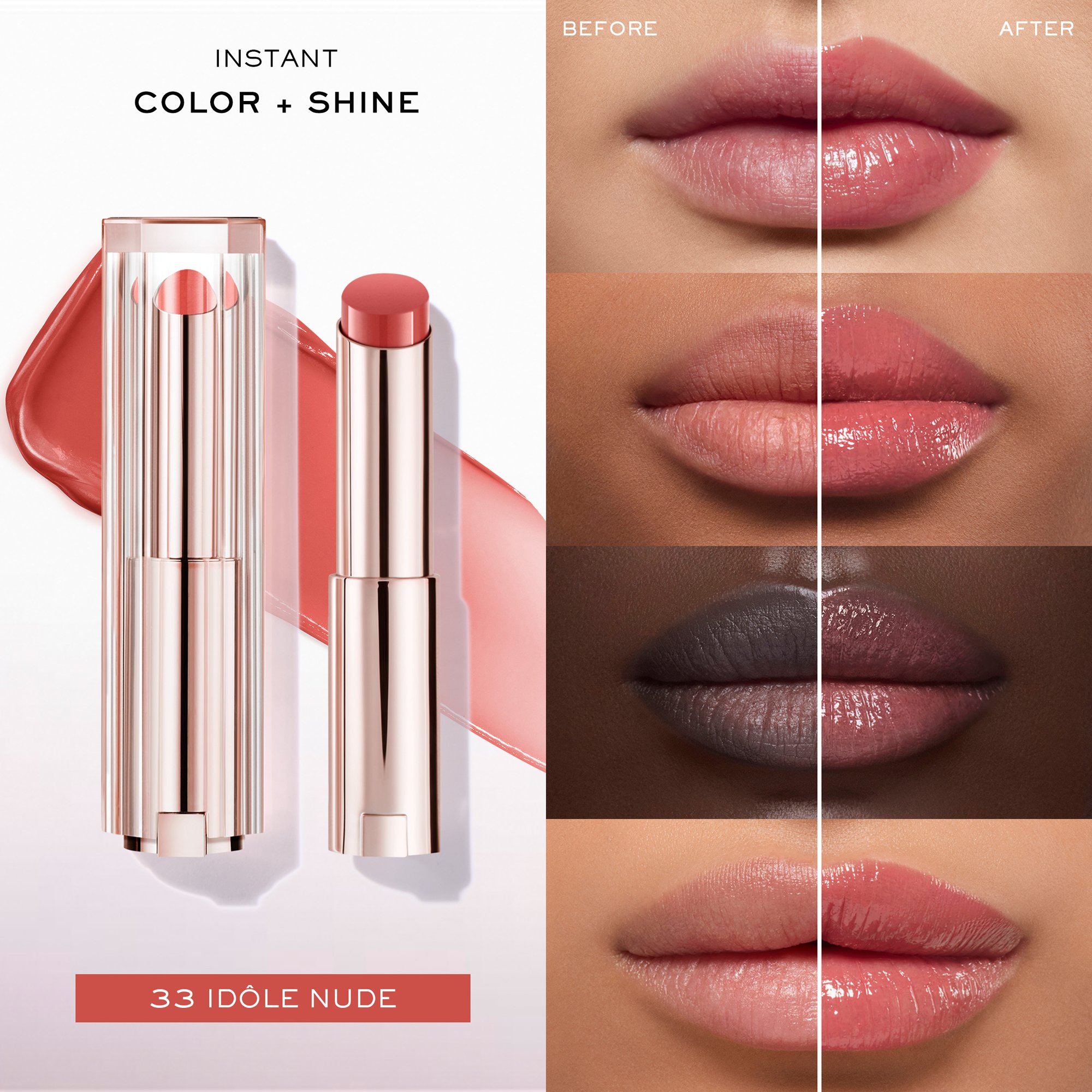 [6colors] Lancome Lip Idole Squalane-12 Butterglow Hydrating Lip Balm 1.13 oz.(3g) detail 3