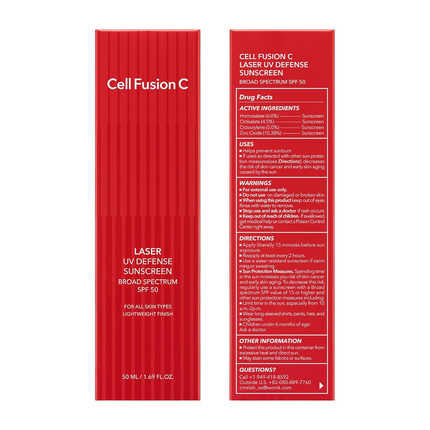 Cell Fusion C Laser UV Defense Sunscreen SPF50 1.69 fl. oz.(50ml) - Image 2 of 2