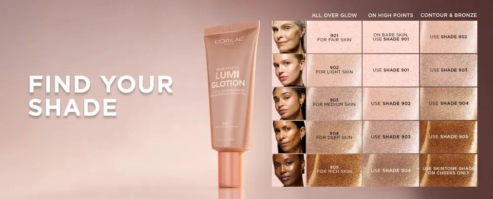 [5colors] L'Oreal Paris Lumi Glotion Natural Glow Enhancer, Face and Body, 1.35 fl. oz.(40ml) detail 9