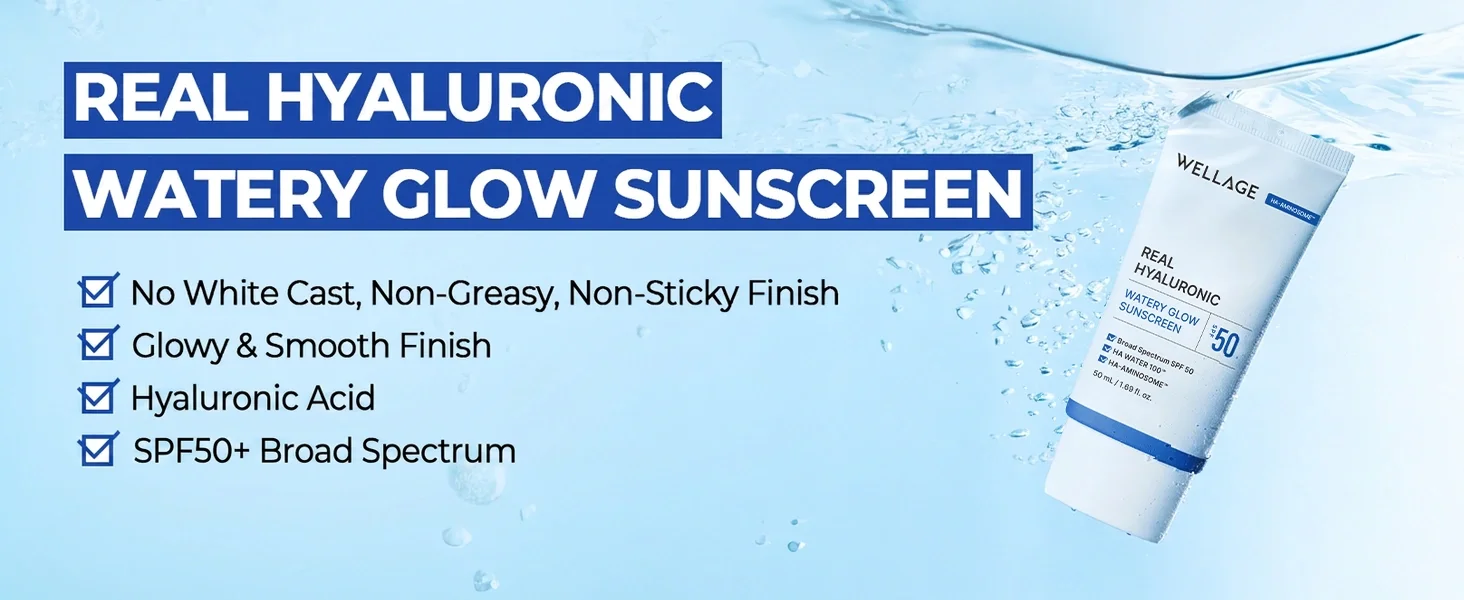 Wellage Real Hyaluronic Watery Glow Sunscreen 1.69 fl. oz.(50ml) x 2ea detail 2