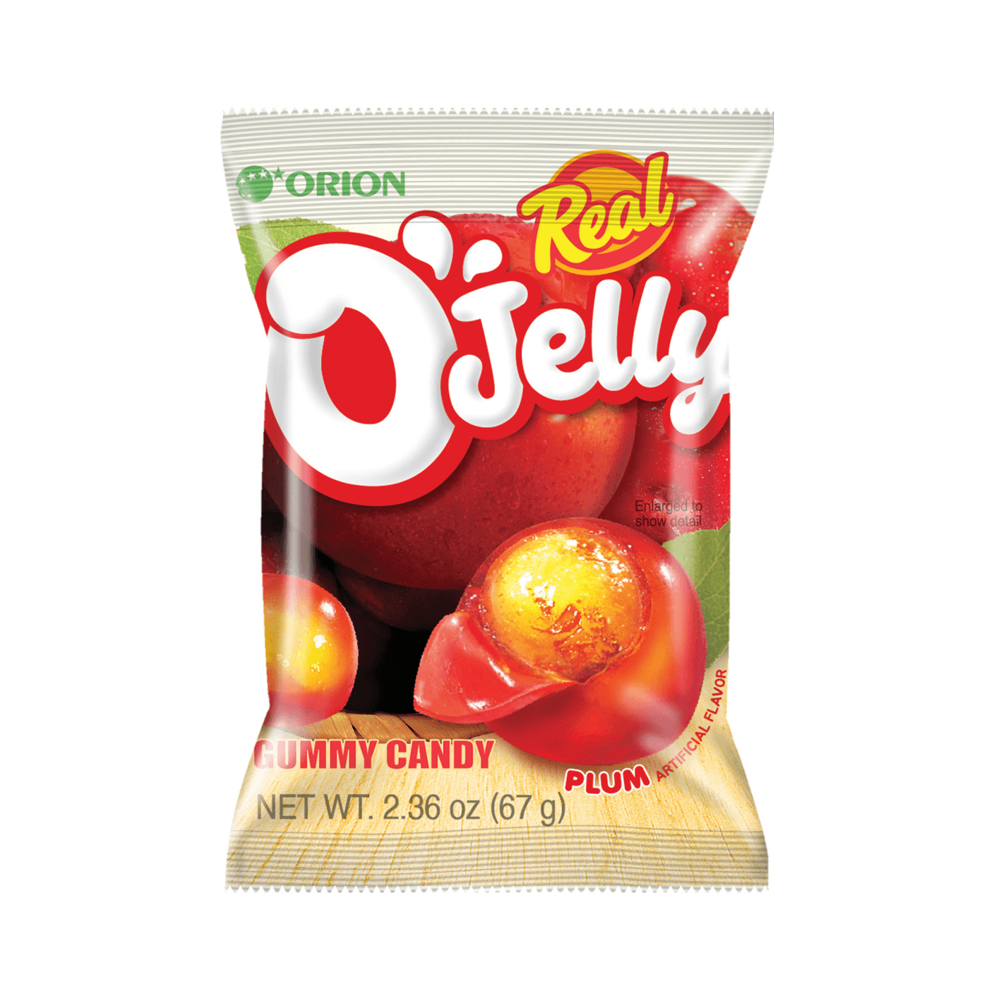 ORION Real O'jelly Gummy Candy Plum 2.36 oz.(67g) detail 1