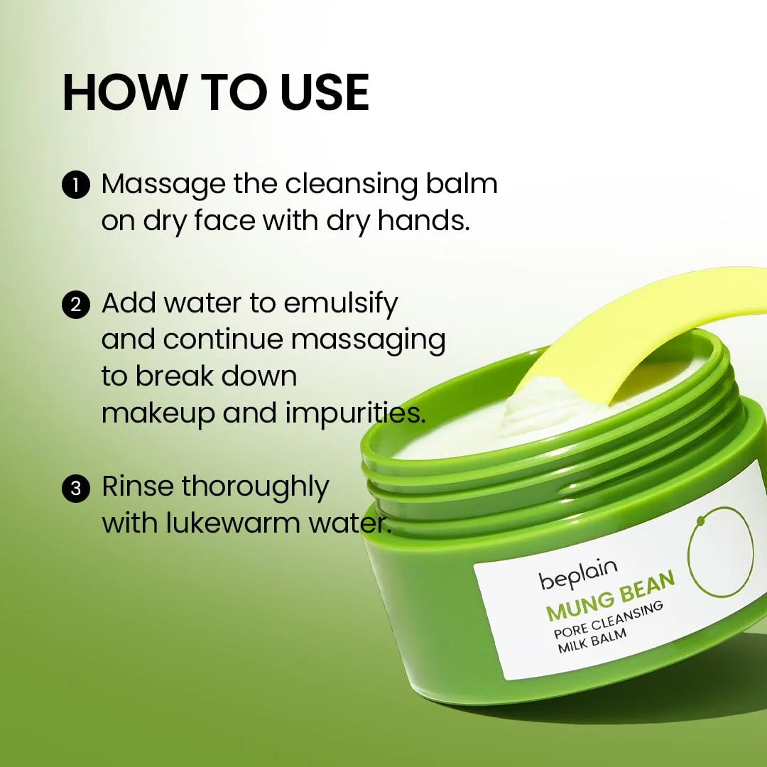 beplain Mung Bean Pore Cleansing Milk Balm 3.38 fl. oz.(100ml) detail 6