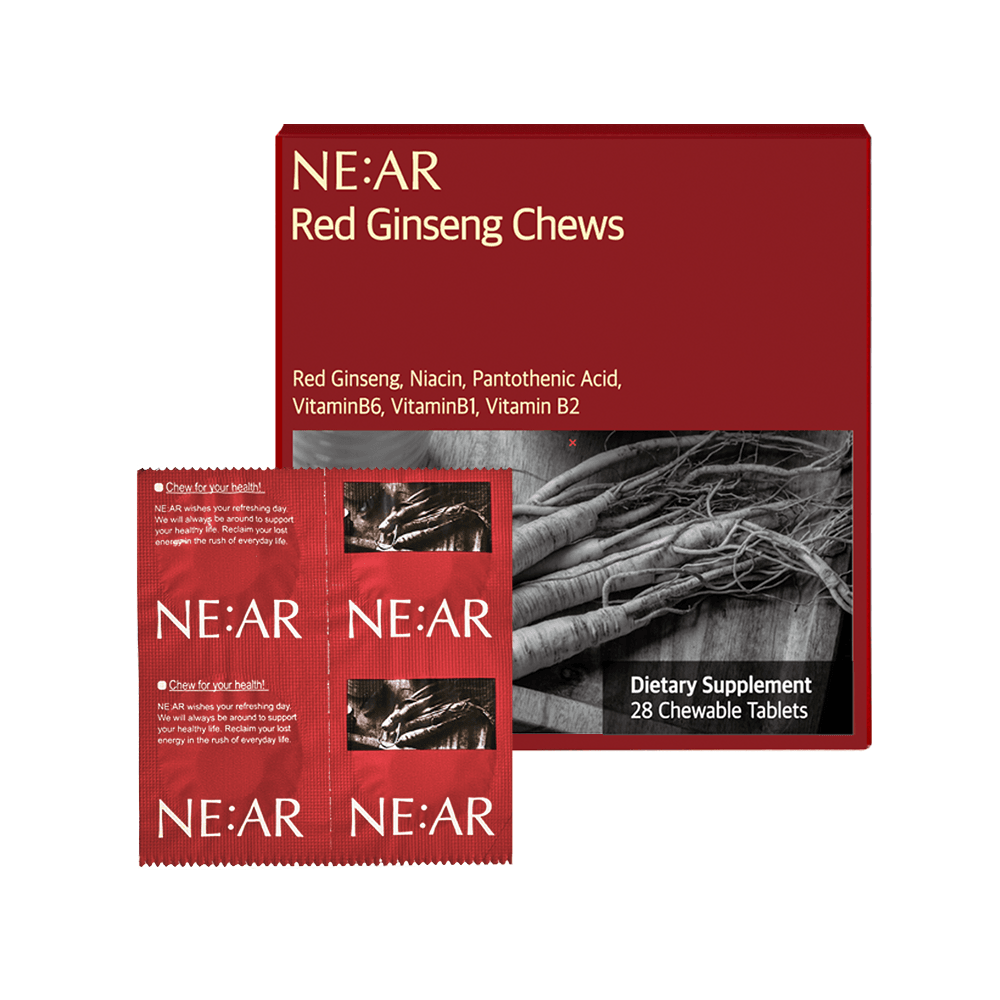 NE:AR Red Ginseng Chews Net. Wt. 1.68 oz.(47.6g) detail 1