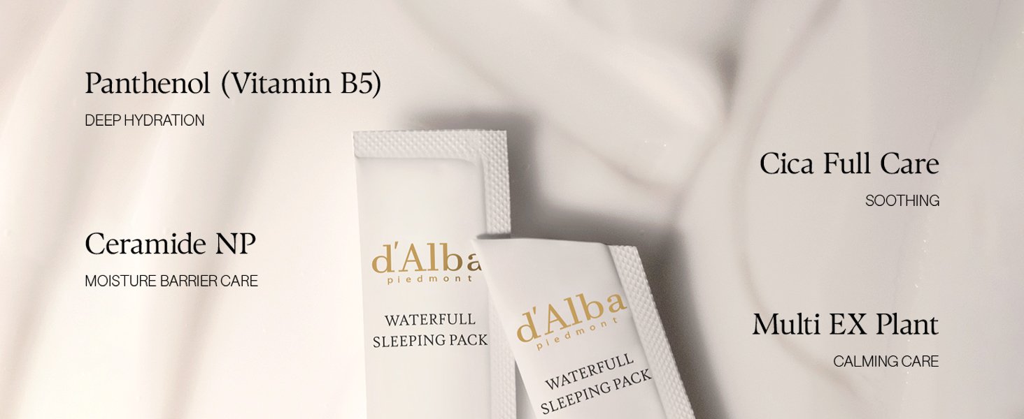 d'Alba Waterfull Vegan Sleeping Pack 12 Count 0.14 fl. oz.(4ml) x12 detail 6