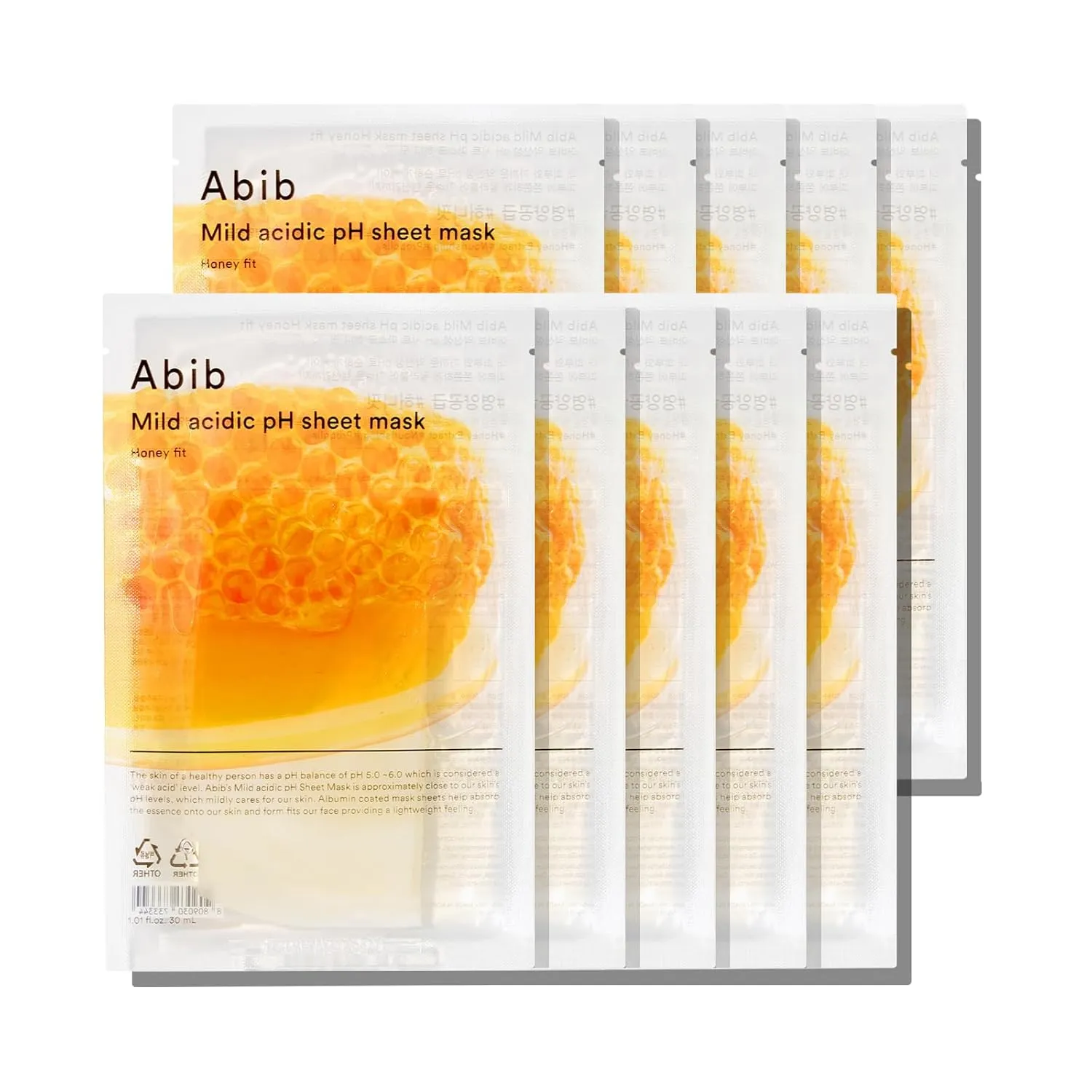 Abib Mild Acidic Ph Sheet Mask Honey Fit 1.01 fl. oz.(30ml)