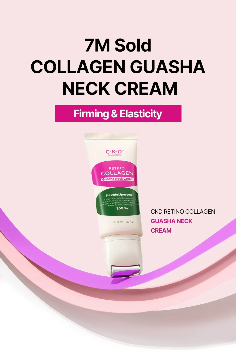 CKD Retino Collagen Small Molecule 300 Guasha Neck Cream 1.69 fl. oz.(50ml) detail 4