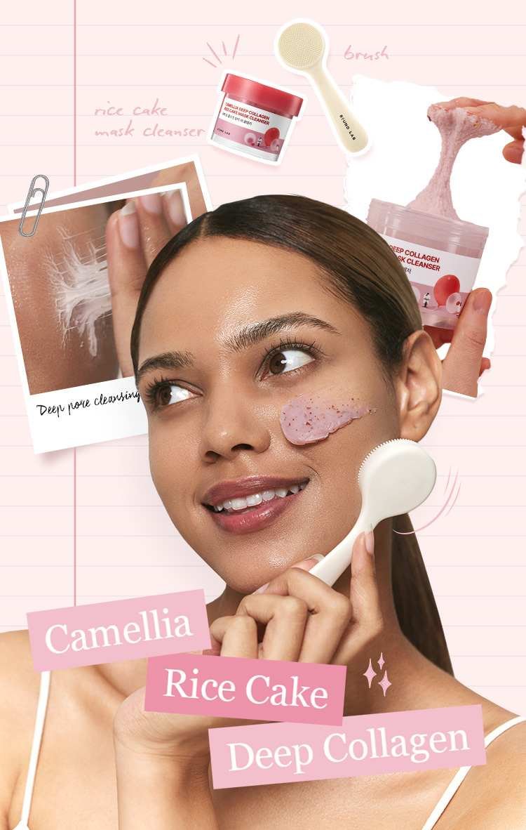 ROUND LAB Camellia Deep Collagen Rice Cake Mask Cleanser 3.38 fl. oz.(100ml) detail 2
